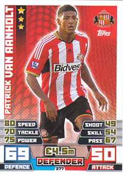 Patrick van Aanholt Sunderland 2014/15 Topps Match Attax #277